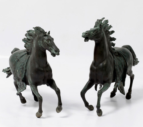 ESCUELA FRANCESA  S.XVIII, "Pareja de caballos", Pareja de