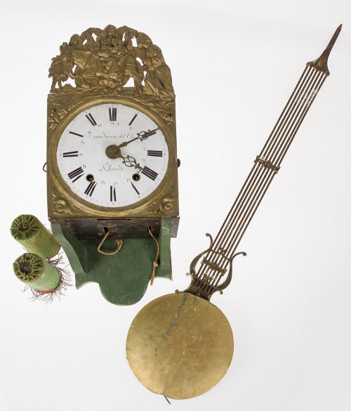 Reloj con péndulo S. XIX