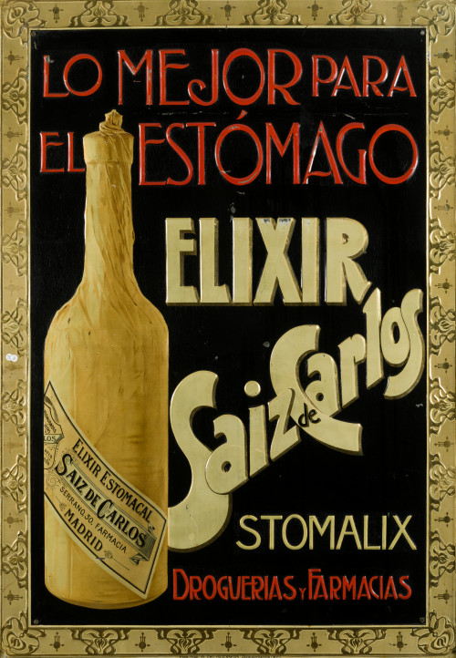 Cartel publicitario "Elixir Saiz de Carlos"