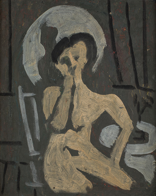 FRANCISCO BORES, "Sin título", 1947, Óleo sobre tablex