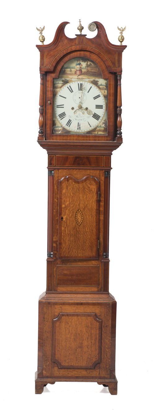 Reloj eduardino de caja alta, Inglaterra,  S.XIX, con esfer