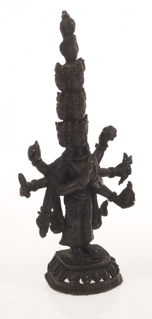 Diosa hindú de metal patinado