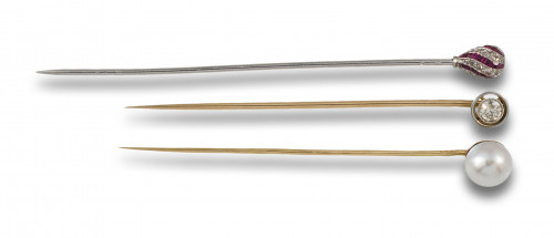 LOTE 3 ALFILERES ANTIGUOS