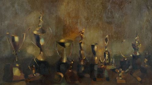 CARMEN TRUJILLO ROMEO, "Trofeos", Óleo sobre lienzo