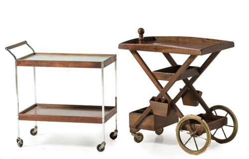 Carrito auxiliar calentador de platos