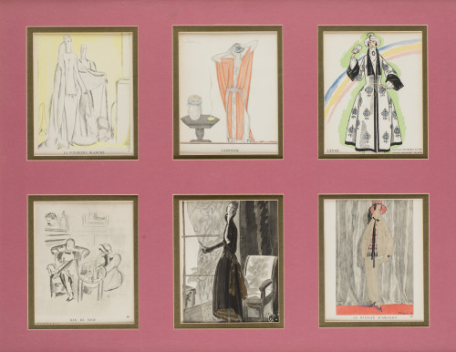 PIERRE MOURGE, "Diseños de moda, 1921 - 22, Seis pochoirs