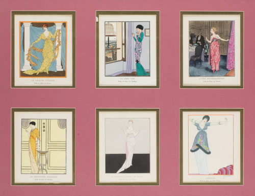 VARIOS AUTORES, "Diseños de moda", 1912-14, Seis pochoirs