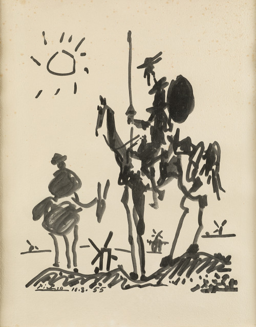 "Don Quijote y Sancho"