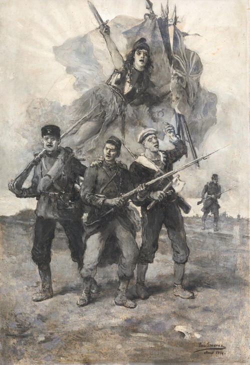 LUIS JIMENEZ ARANDA, "Alegoría de la I Guerra mundial", Óle