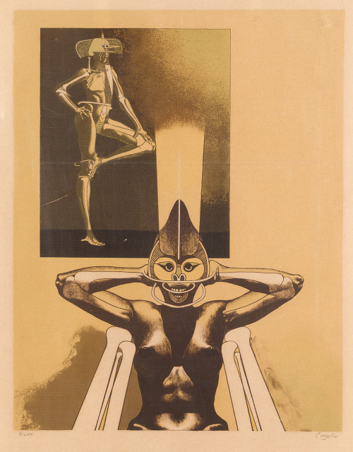 HERIBERTO COGOLLO, "Danseuse noire", Litografía sobre papel