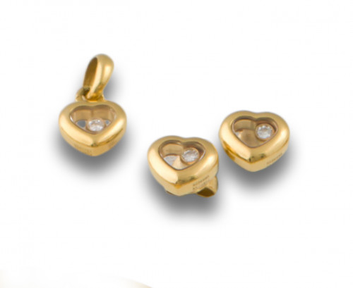 CONJUNTO CHOPARD ORO DIAMANTES 80