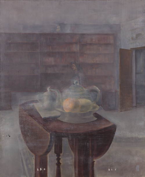 "Interior con naturaleza muerta"