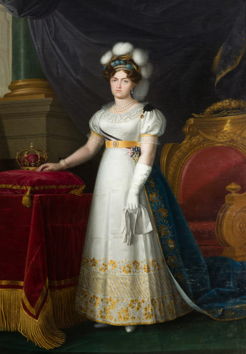 LUIS DE LA CRUZ Y RÍOS , “Retrato de la reina María Josefa 