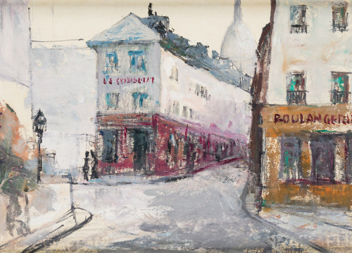 FRANCISCO MARTIN FERNANDEZ, "Calles de París", Pareja de ól