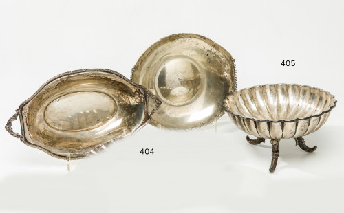 Panera oval en plata española, ley 916