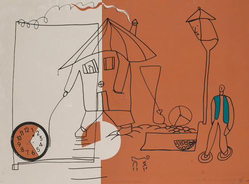 PELAYO ORTEGA, "La Rueda del tiempo", 2001, Serigrafía