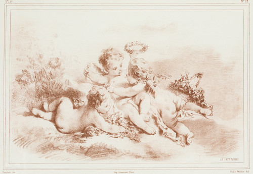 ÉMILE-CHARLES   WATTIER, "Las cuatro estaciones", c. 1840