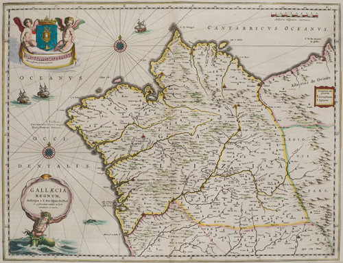 W. J. BLAEU Y H. OJEA S. XVI, "Mapa del Reino de Galicia",