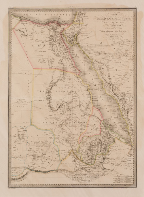 PIERRE ANTOINE TARDIEU, "Mapa de Egipto, Arabia, Nubia y Ab