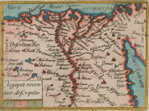 ABRAHAM ORTELIUS, "Mapa miniatura de Egipto"