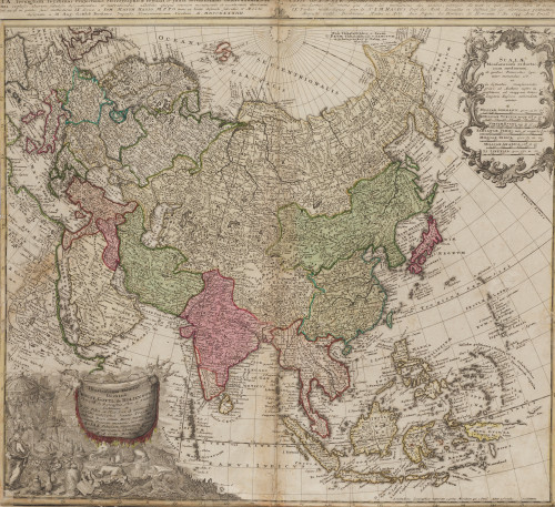 JOHANN BAPTISTE HOMANN, "Mapa de Asia", 1744