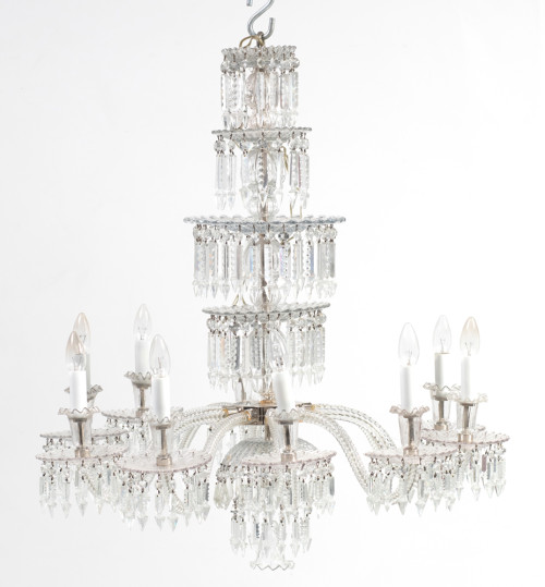 Lámpara de techo en cristal 10 luces