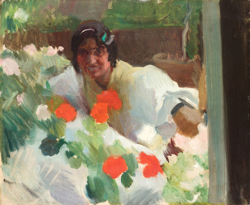 JOAQUÍN SOROLLA Y BASTIDA, "Gitana en un jardin", c.1908-10