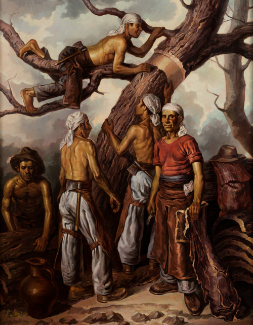 "Descorchando alcornoques"