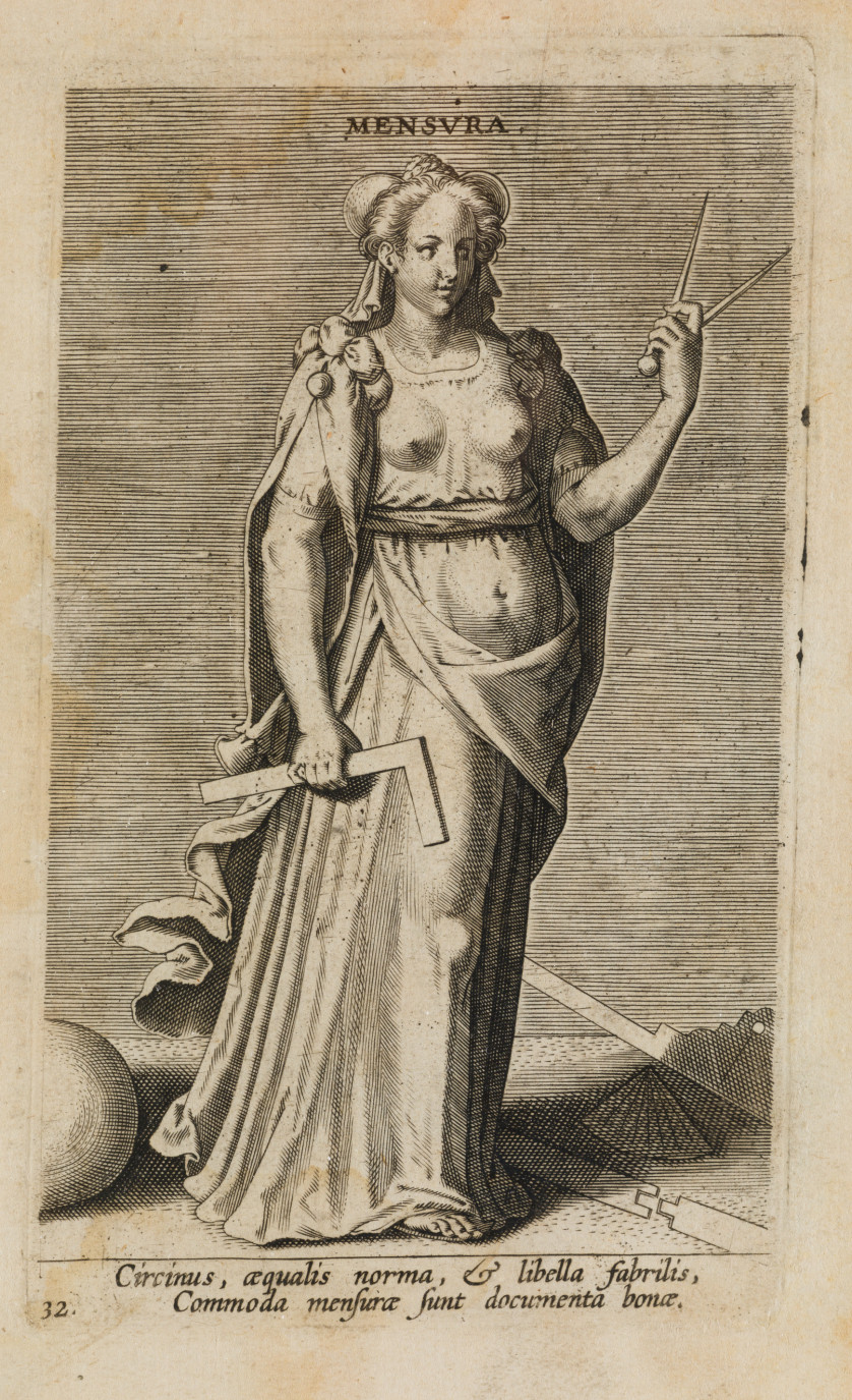 PHILIPS GALLE, "Alegoría virtudes", Dos grabados al cobre