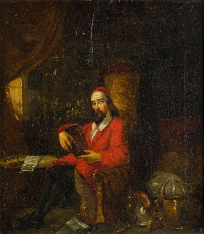 ESCUELA-FRANCESA-S.XIX-XX-Retrato-de-un-cardenal-35-5-x-31-cm.