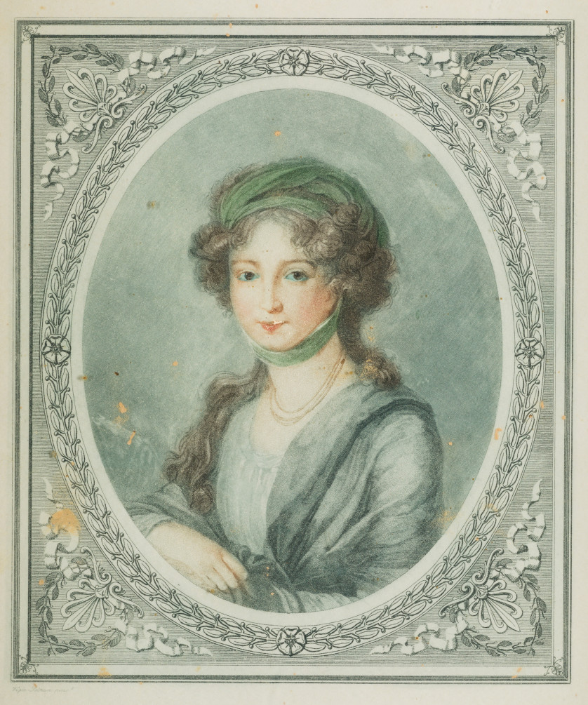 MARIE-LOUISE-ELISABETH-VIGEE-LE-BRUN-Paris-1755-Louveciennes-1842-Retrato-de-la-emperatriz-Elisabeth-Alexeievna-de-Rusia-36-x-27-5-cm.