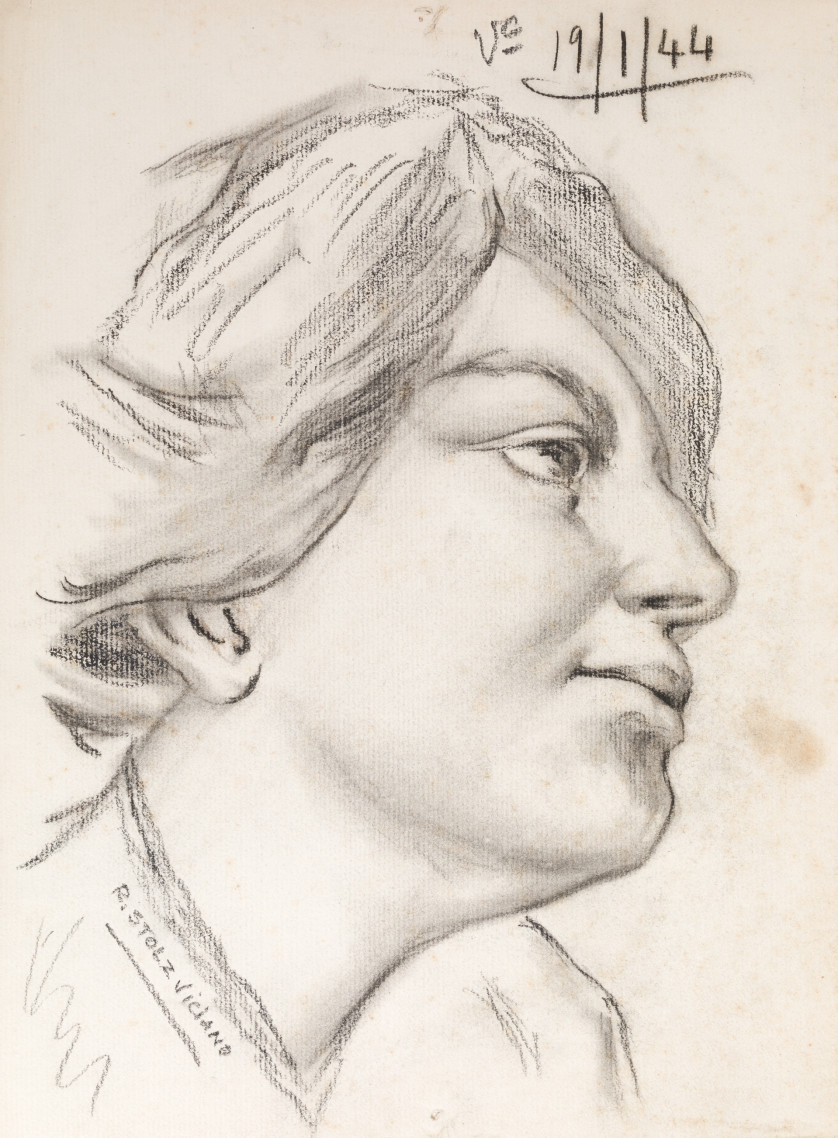 -Retrato-de-mujer-de-perfil-1944