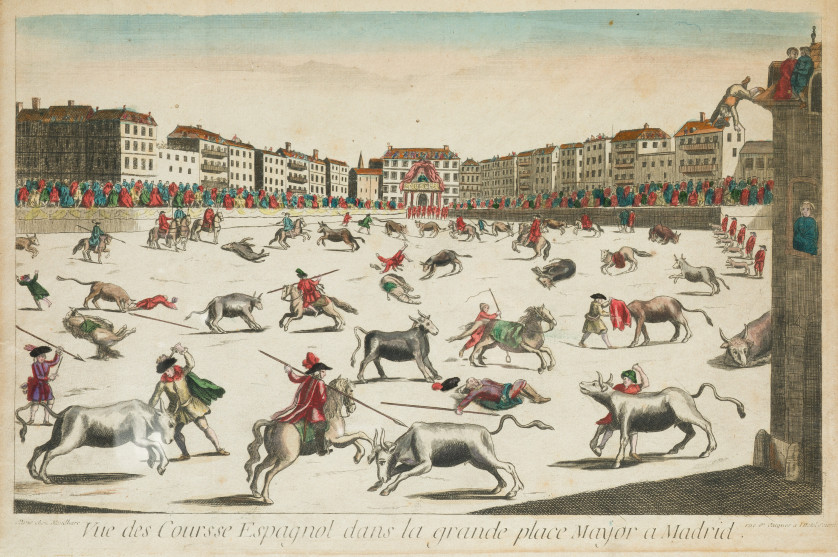 -Corrida-de-toros-en-la-Plaza-Mayor-de-Madrid-c.-1760