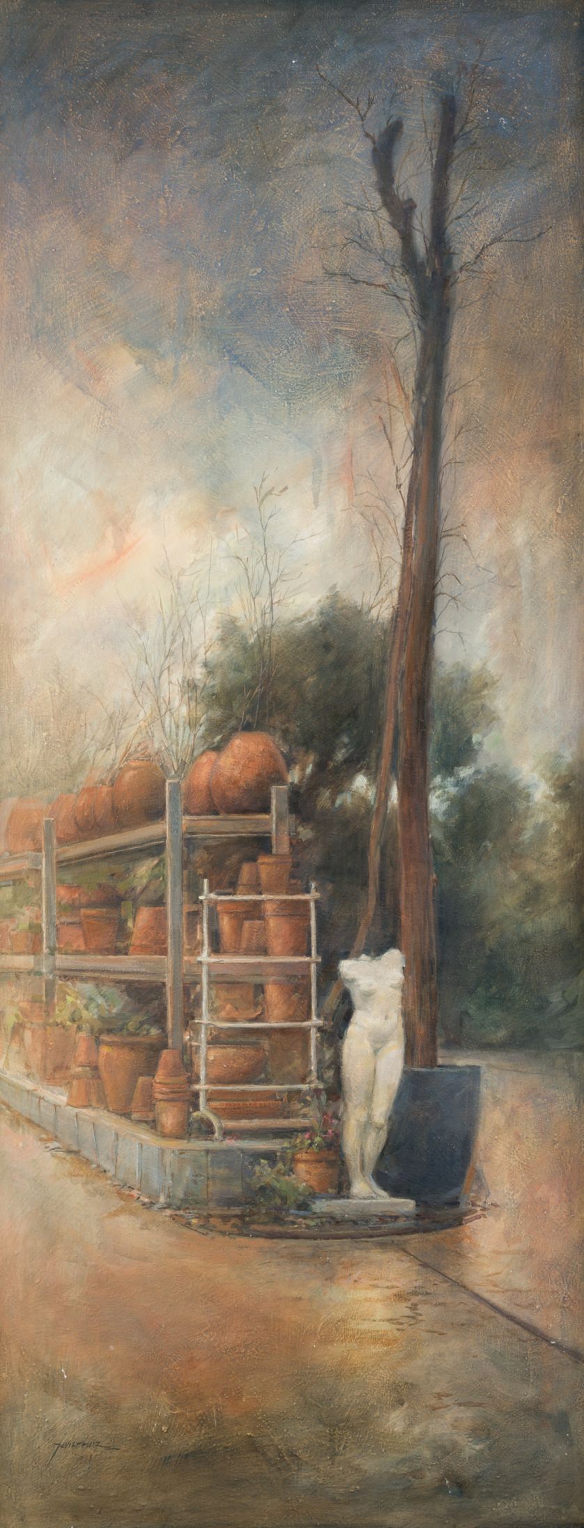 JAVIER-RUIZ-Madrid-1959-Vivero-121-x-47-cm
