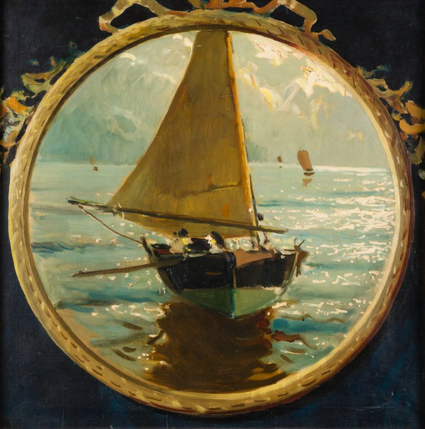 -Trompe-l-oeil-con-barco-de-pesca-en-un-tondo-
