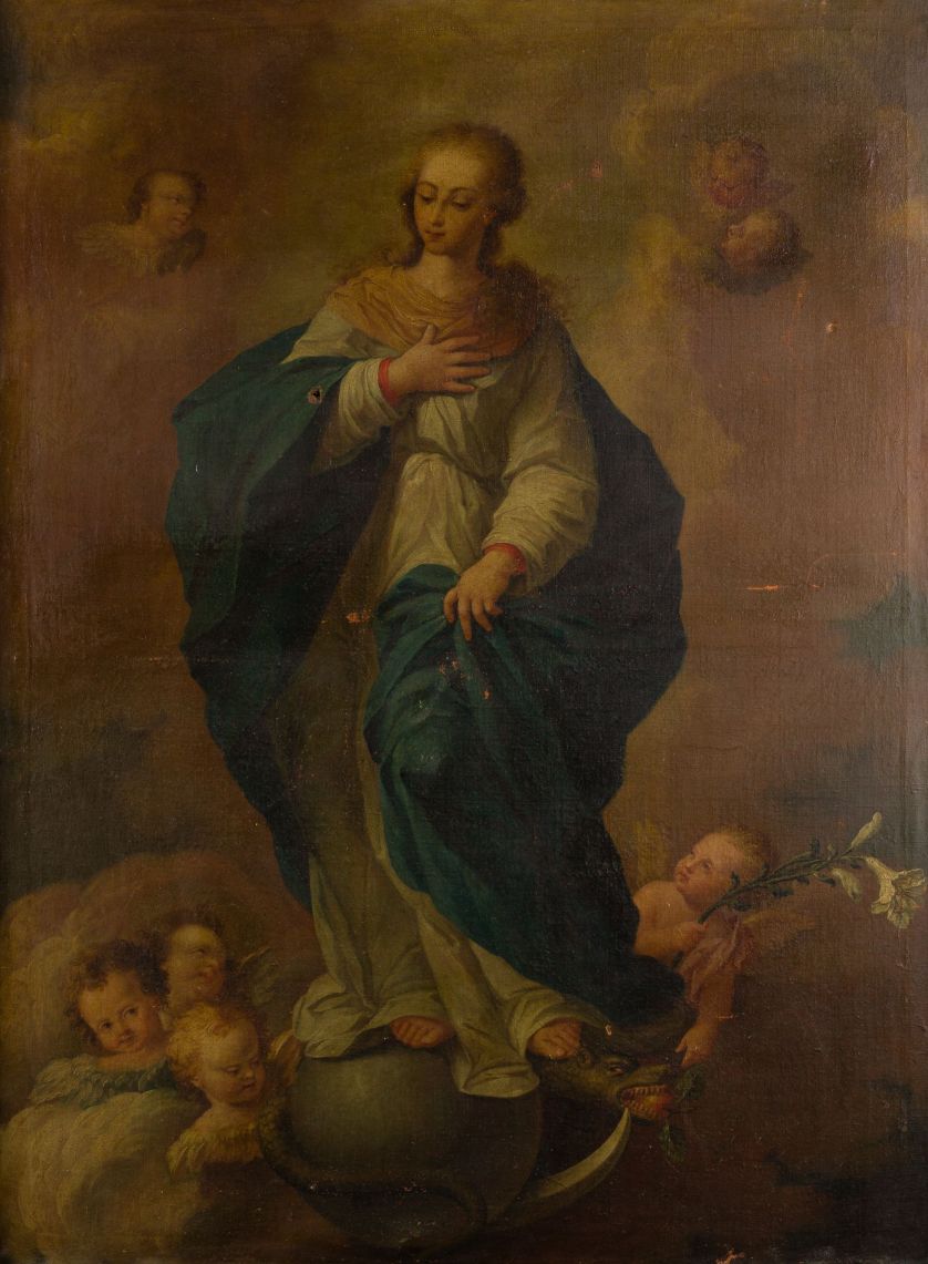 ESCUELA-ESPANOLA-Fles.-S.-XVIII-Inmaculada-Concepcion-125-x-93-cm.