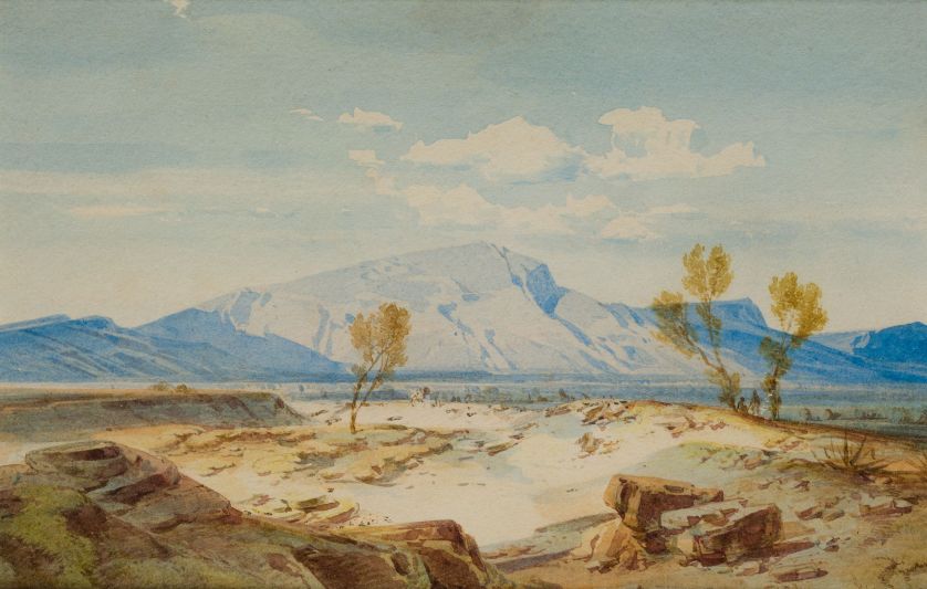 GERMAN-ALVAREZ-ALGECIRAS-Jerez-de-la-Frontera-1849-1912-Paisaje-13-5-x-21-cm