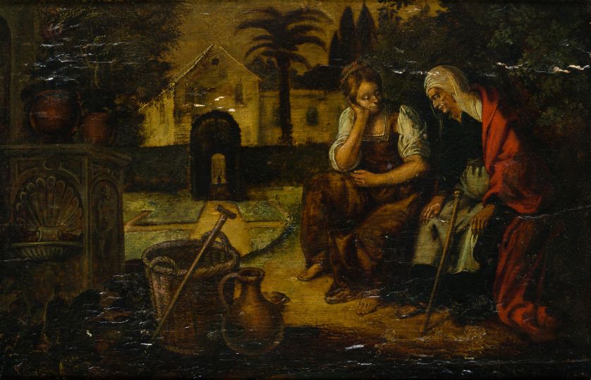 ESCUELA-FLAMENCA-Visitacion-de-la-Virgen-24-x-37-cm-