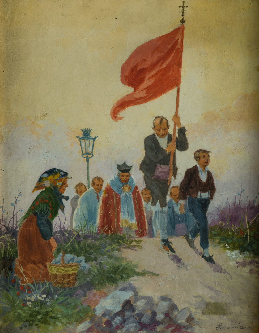 ESCUELA-ESPANOLA-S.-XIX-Romeria-27-x-21-cm-