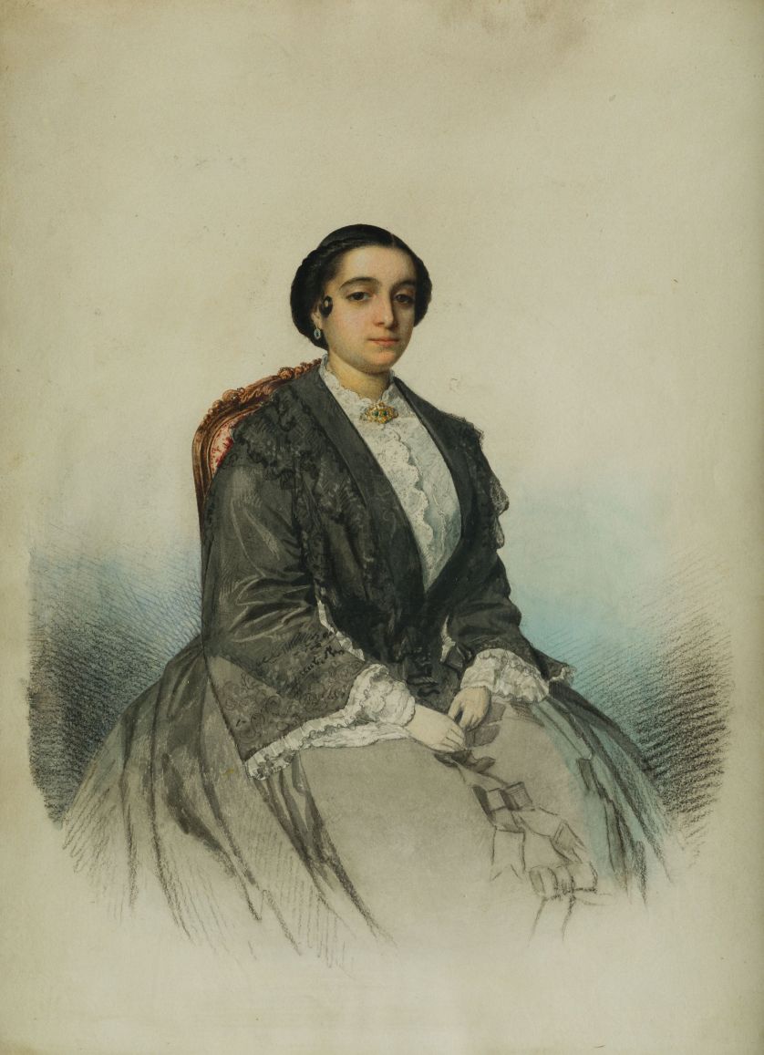 ESCUELA-ESPANOLA-S.-XIX-Retrato-de-dama-39-5-x-29-cm-