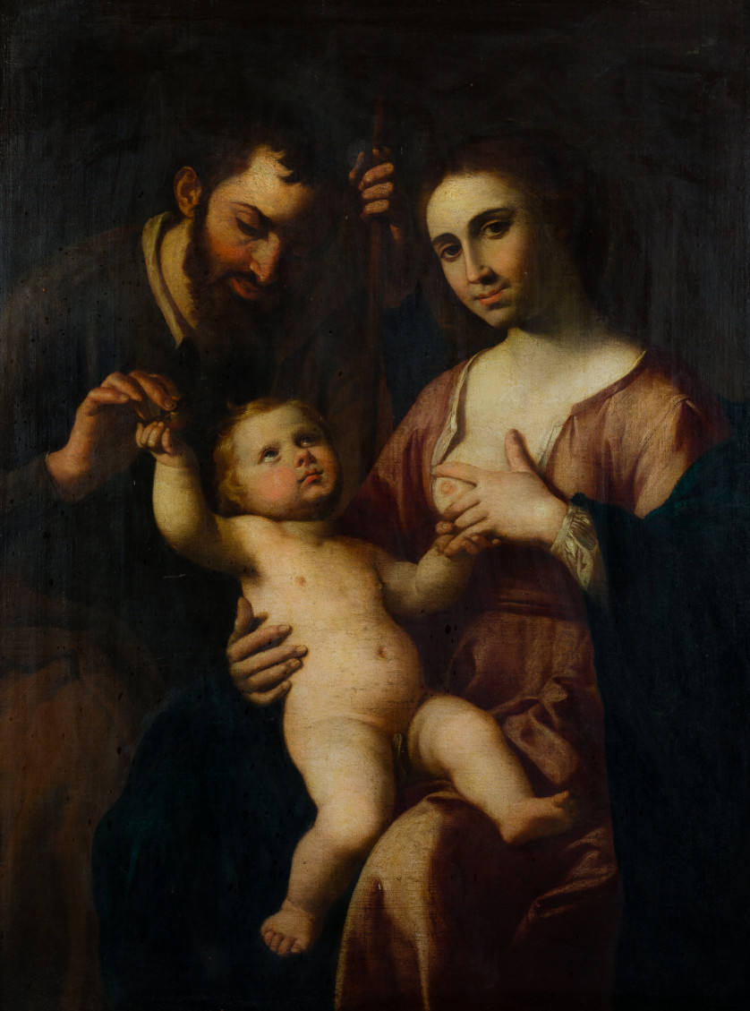 JERONIMO-JACINTO-DE-ESPINOSA-Cocentaina-1600-Valencia-1667-Sagrada-Familia-123-x-96-cm.