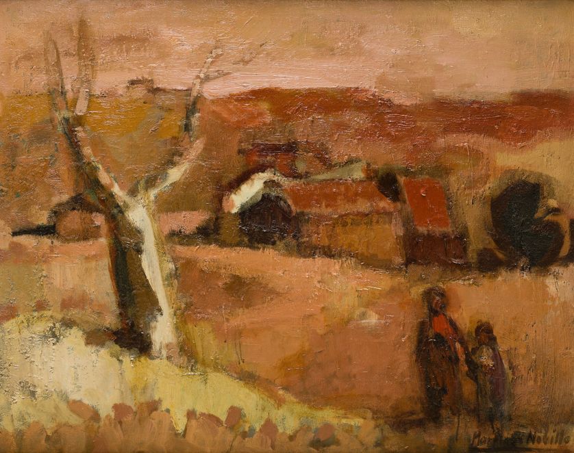 CIRILO-MARTINEZ-NOVILLO-Madrid-1921-2008-Paisaje-rosa-64-x-81-cm-