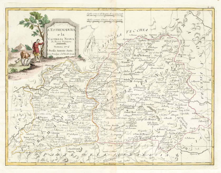 ANTONIO-ZATTA-Italia-1775-1797-Mapa-de-Extremadura-y-Castilla-la-Nueva-1776.-Huella-29-5-x-38-5-cm.